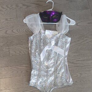 Adult Woman Masquerade Costume Top With Mask - Size L BNWOT